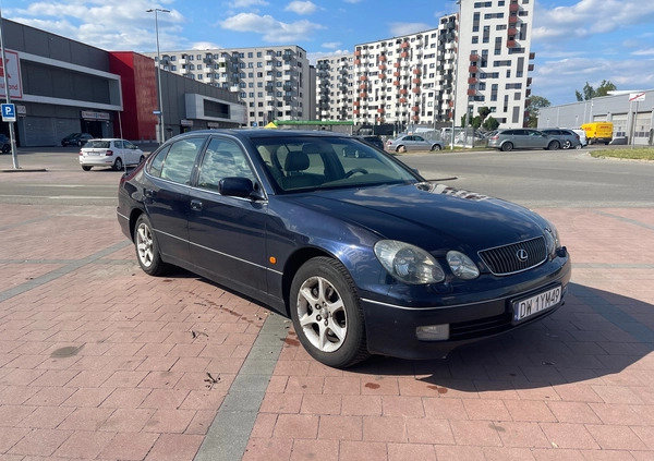 Lexus GS cena 26000 przebieg: 349335, rok produkcji 2001 z Wrocław małe 596